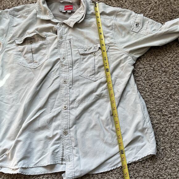 Craghoppers Shirt Mens Large Beige Nosilife Insect Shield Button Down Hiking EUC - Picture 7 of 13